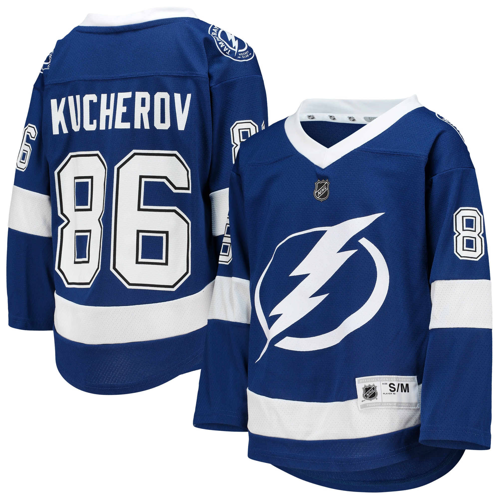 Tampa Bay Lightning Nikita Kucherov Blue Home Player NHL Jersey Youth
