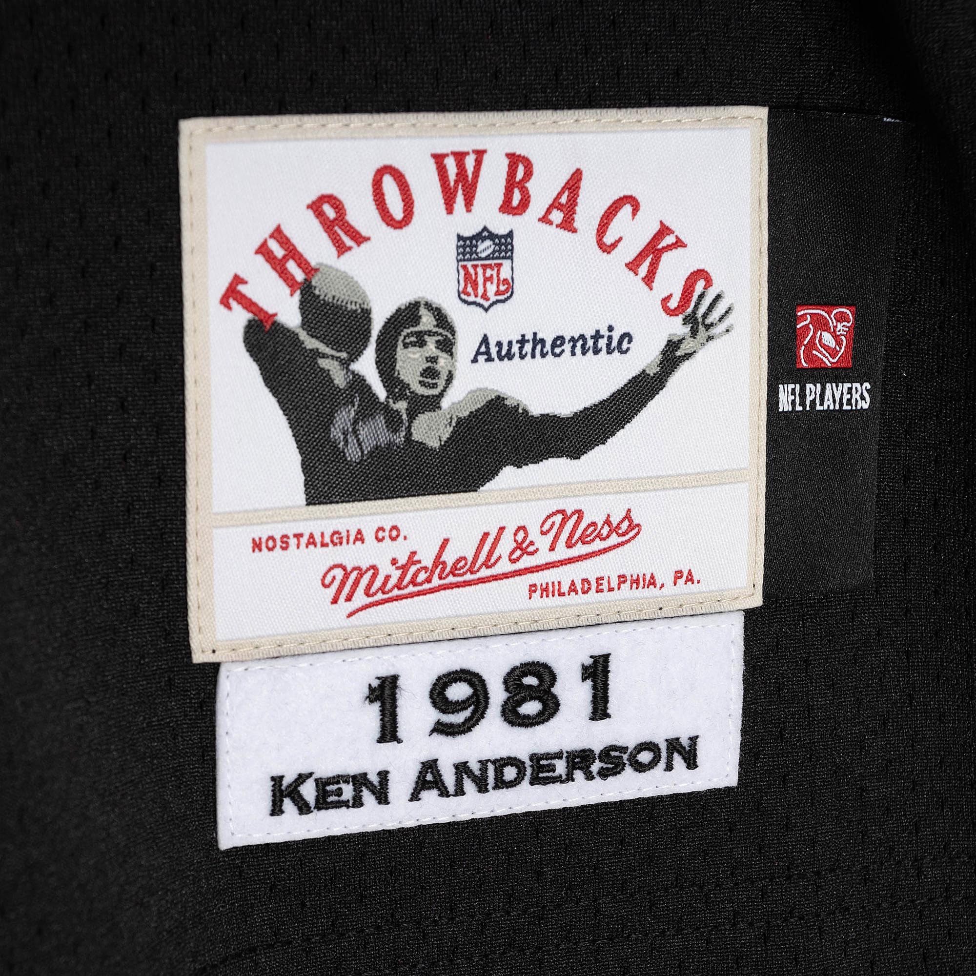 Cincinnati Bengals 1981 Ken Anderson Mitchell Ness Black Throwback Retired Player NFL Jersey Men's