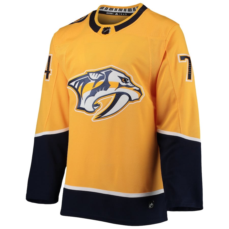 Juuse Saros 74 Nashville Predators Home Gold NHL Jersey Men's