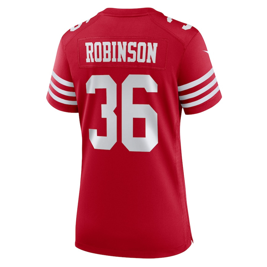 Curtis Robinson 36 San Francisco 49ers Game Scarlet NFL Jersey Women's