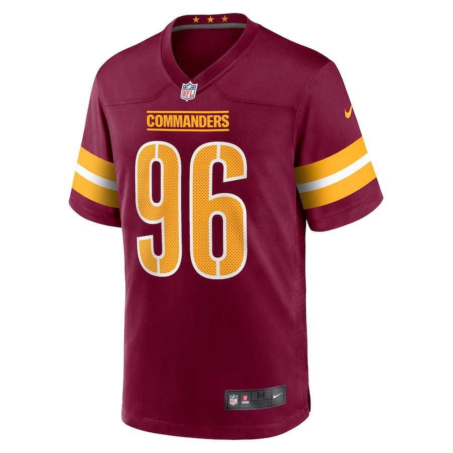 Norell Pollard 96 Washington Commanders Game Burgundy NFL Jersey Men's