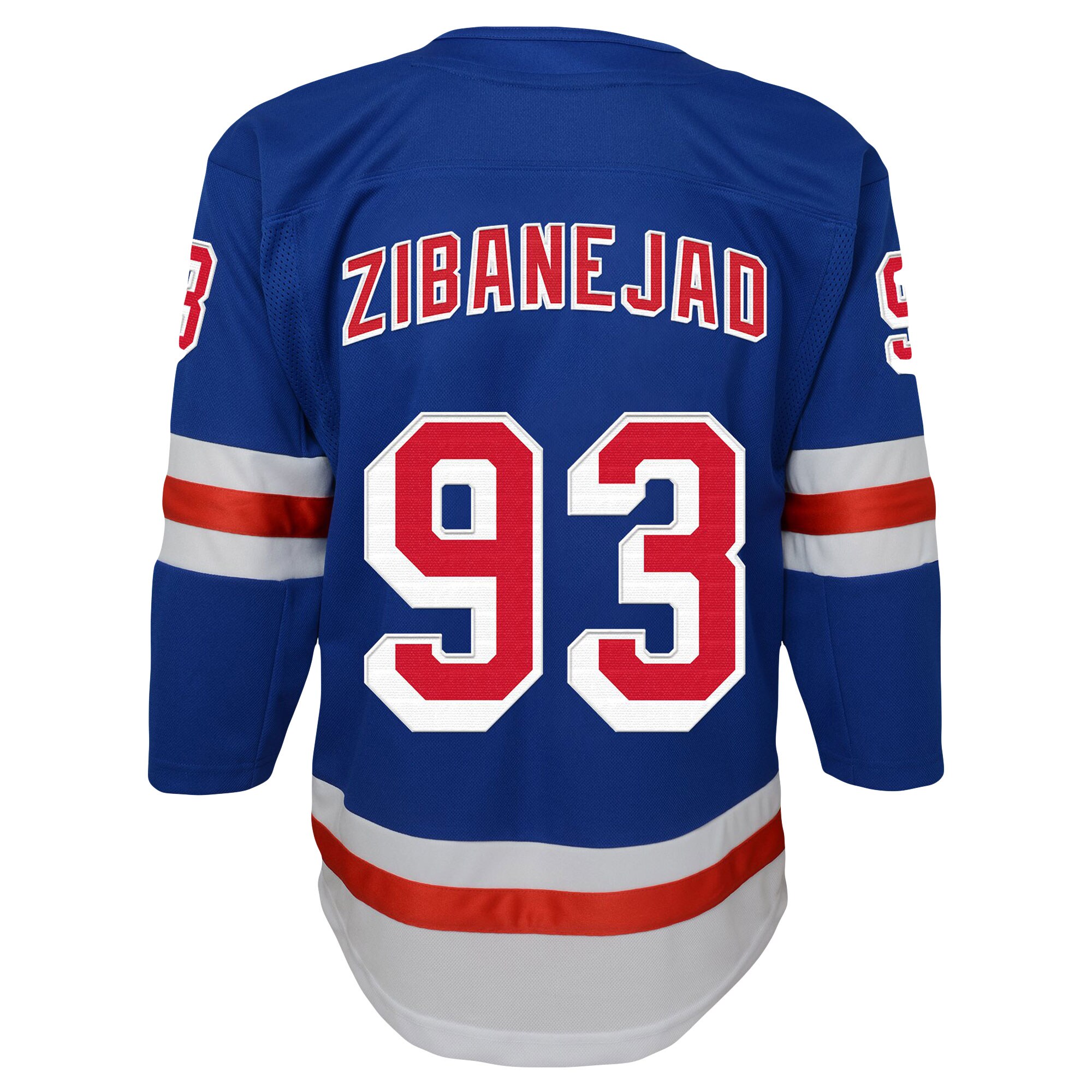 New York Rangers Mika Zibanejad Blue Home Premier Player NHL Jersey Youth