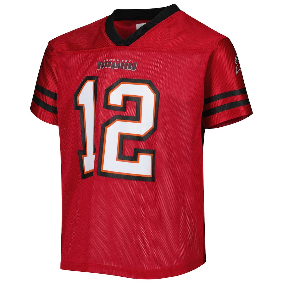 Tom Brady 12 Tampa Bay Buccaneers Game Red NFL Jersey Youth