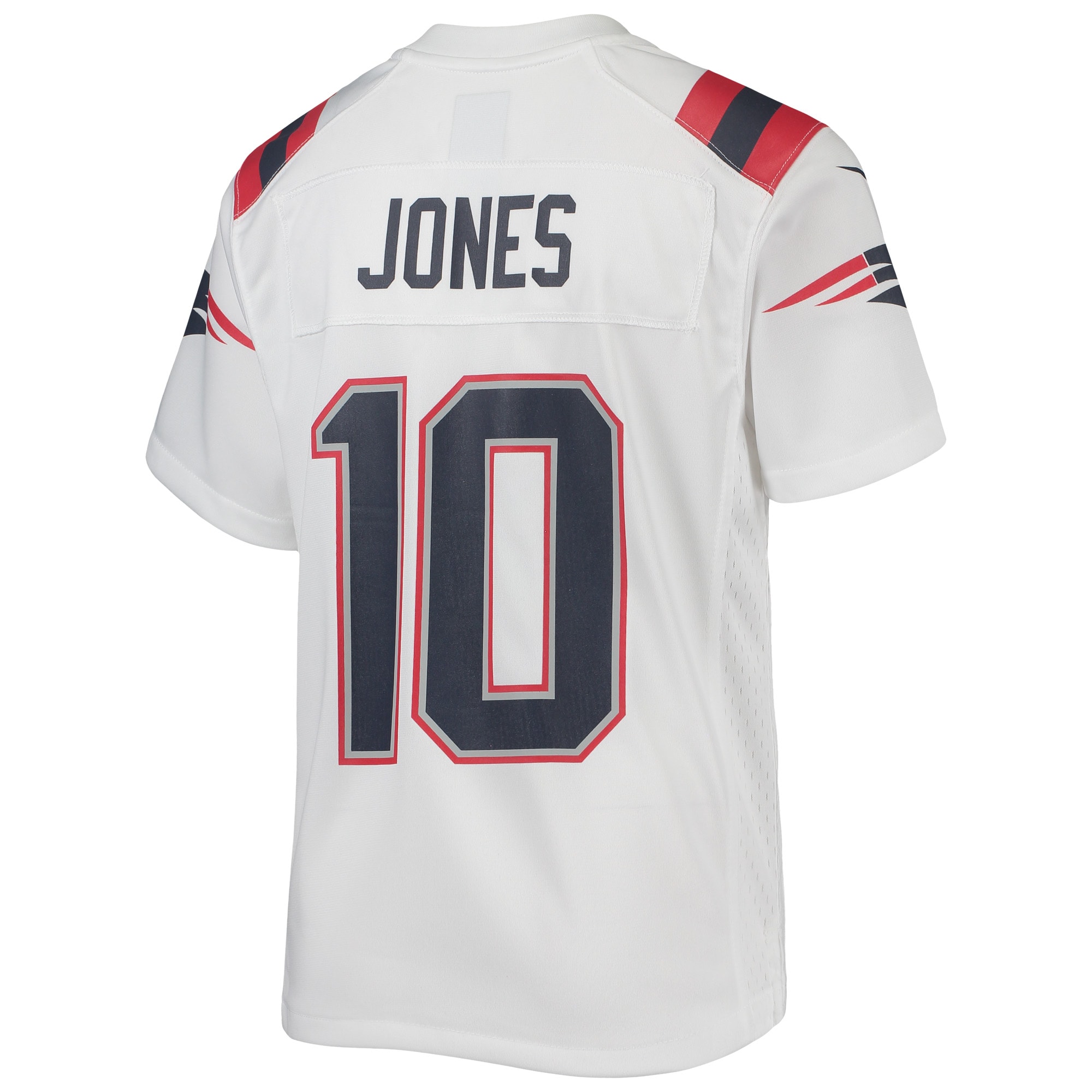 New England Patriots Mac Jones White Game NFL Jersey Youth