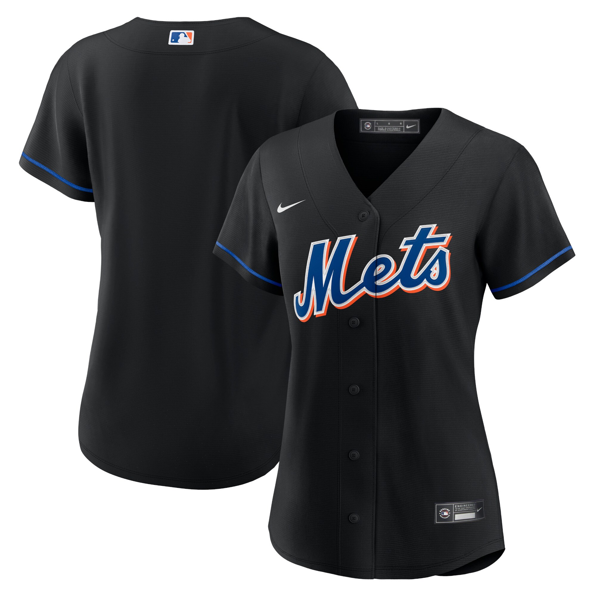 New York Mets Black 2022 Alternate Team MLB Jersey Women's