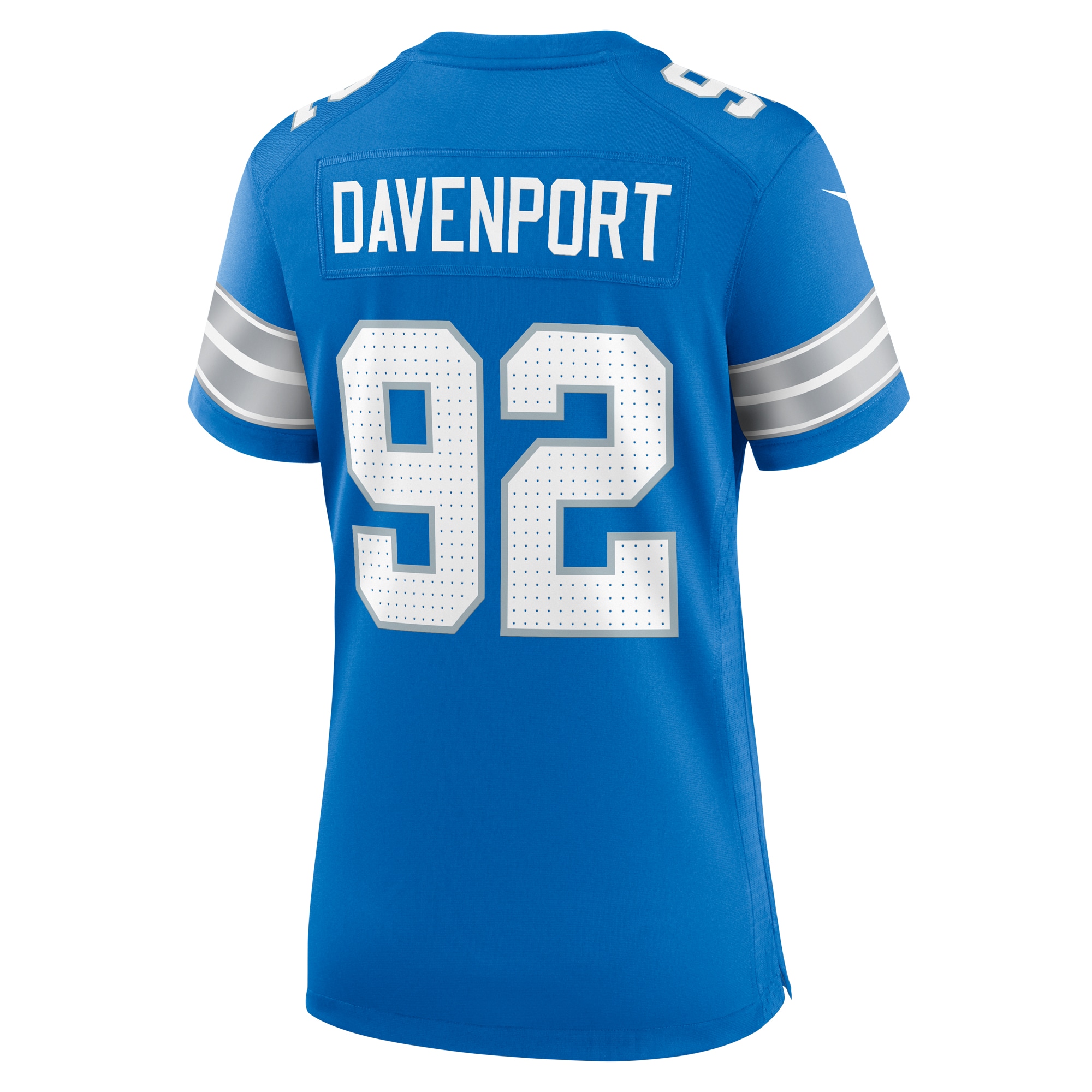 Detroit Lions Marcus Davenport Blue Team Game NFL Jersey Women's