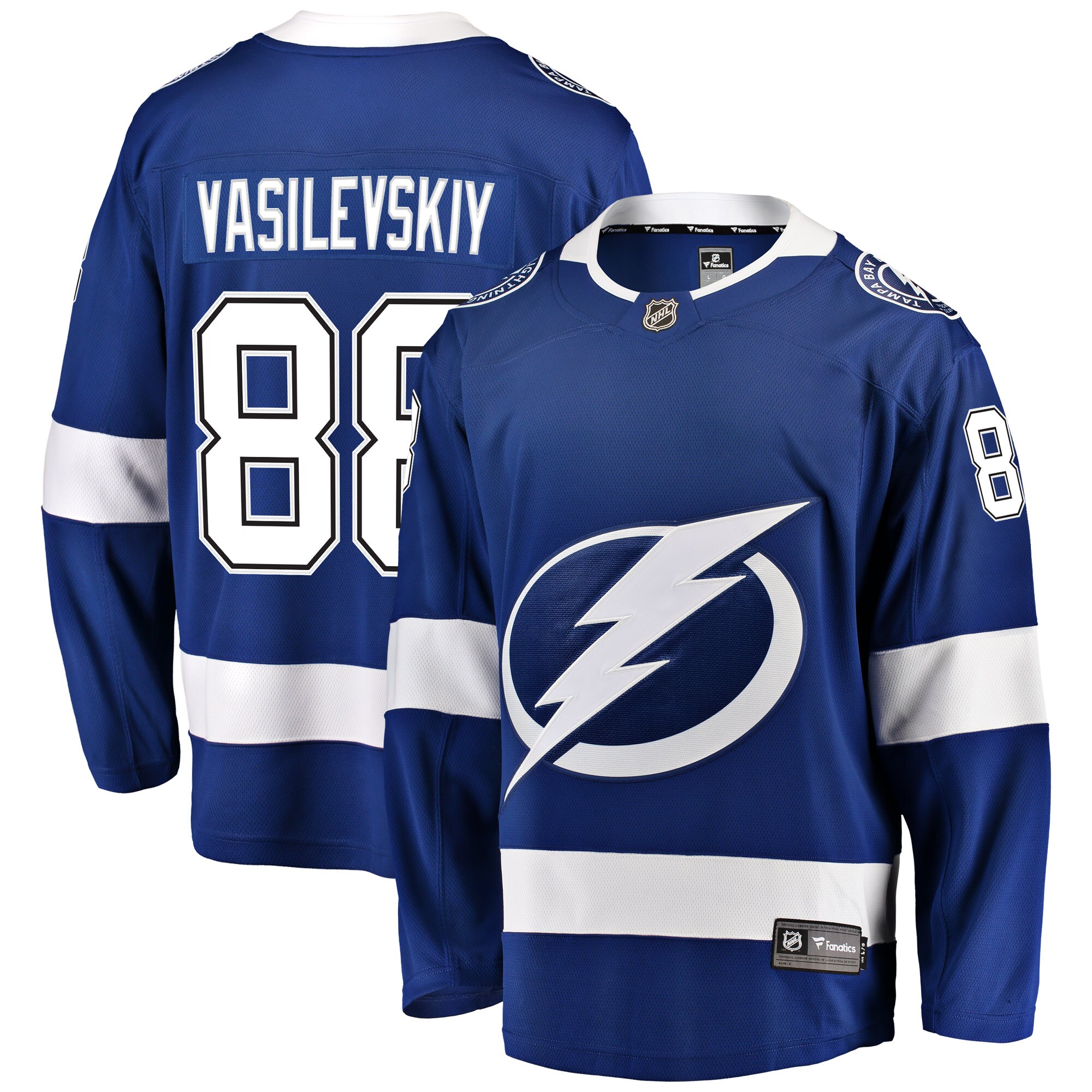 Tampa Bay Lightning Andrei Vasilevskiy Blue Home Breakaway Player NHL Jersey Men's