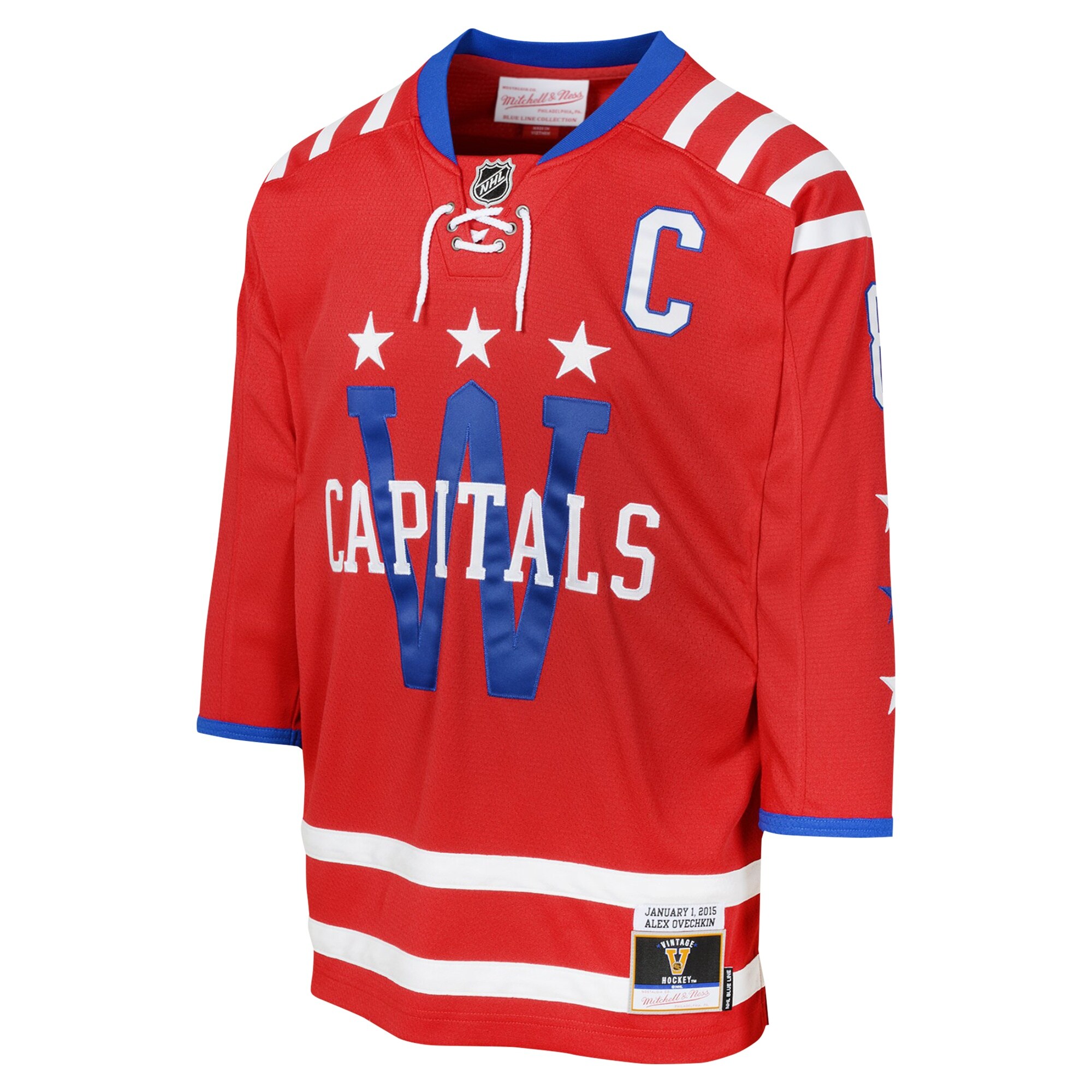 Washington Capitals Alexander Ovechkin Mitchell Ness Red 2015 Blue Line Player NHL Jersey Youth