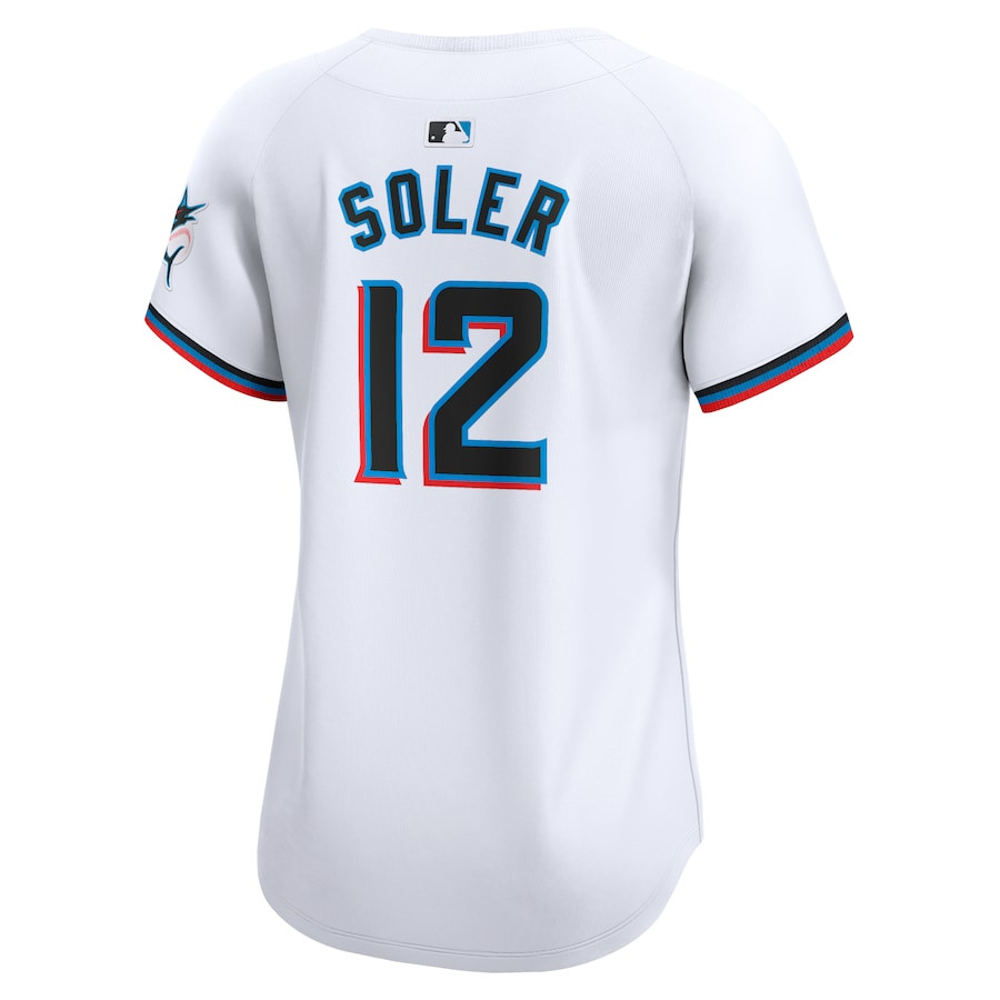 Jorge Soler 12 Miami Marlins Home Limited Player White MLB Jersey Women's