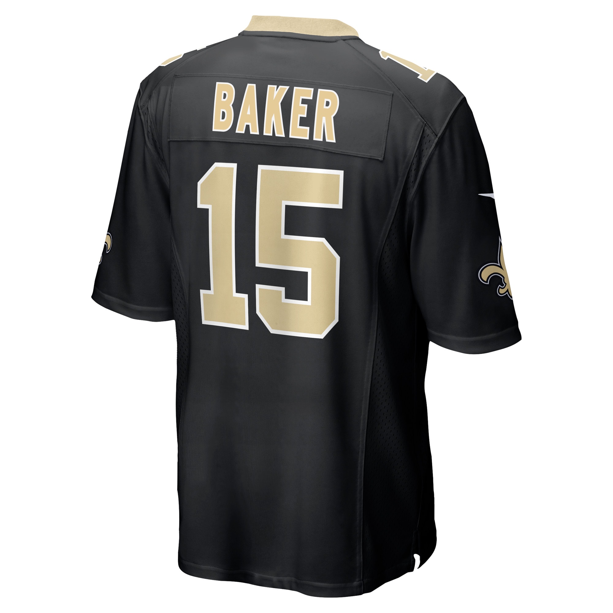 New Orleans Saints Kawaan Baker Black Game Player NFL Jersey Men's