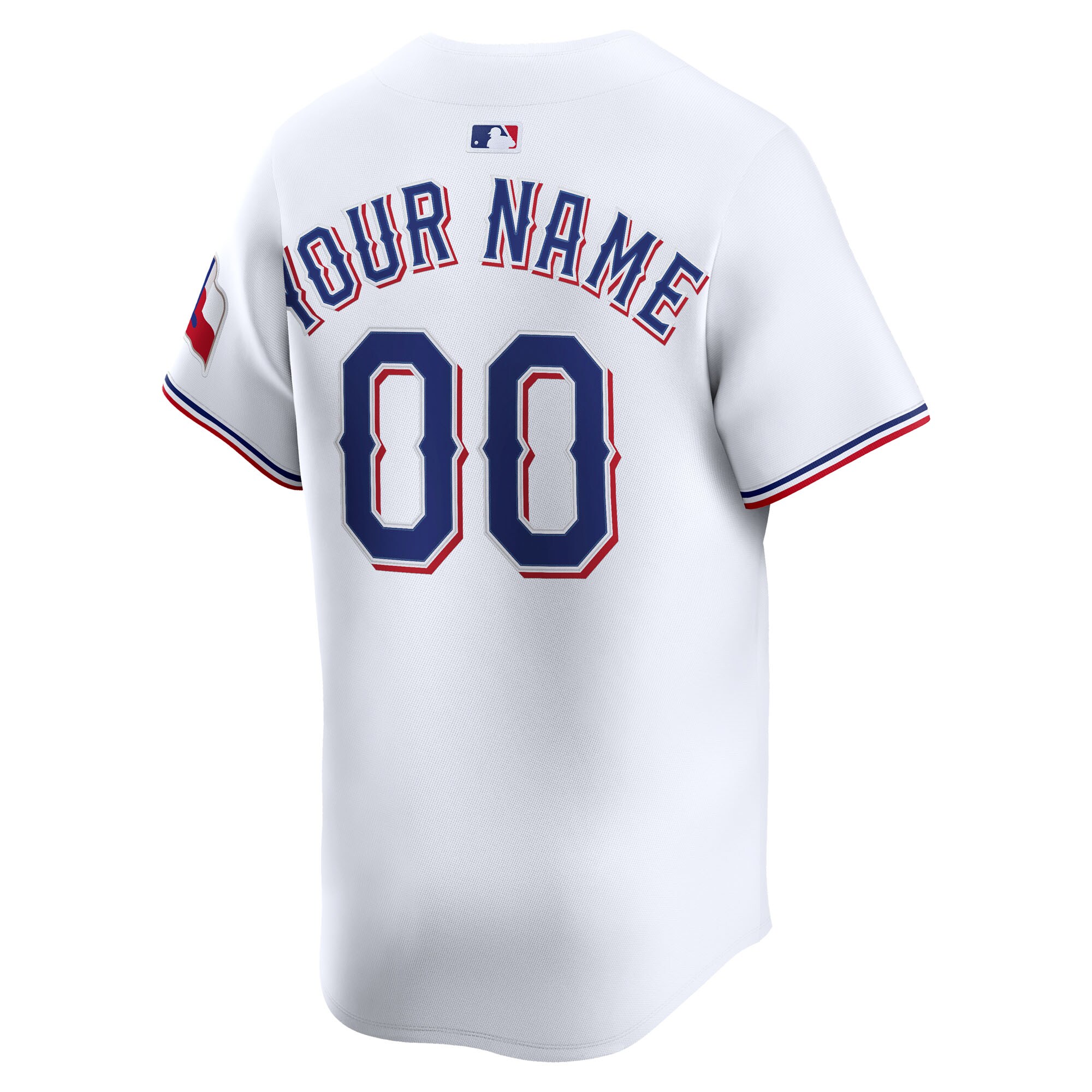Texas Rangers White Home Limited Custom MLB Jersey Men's