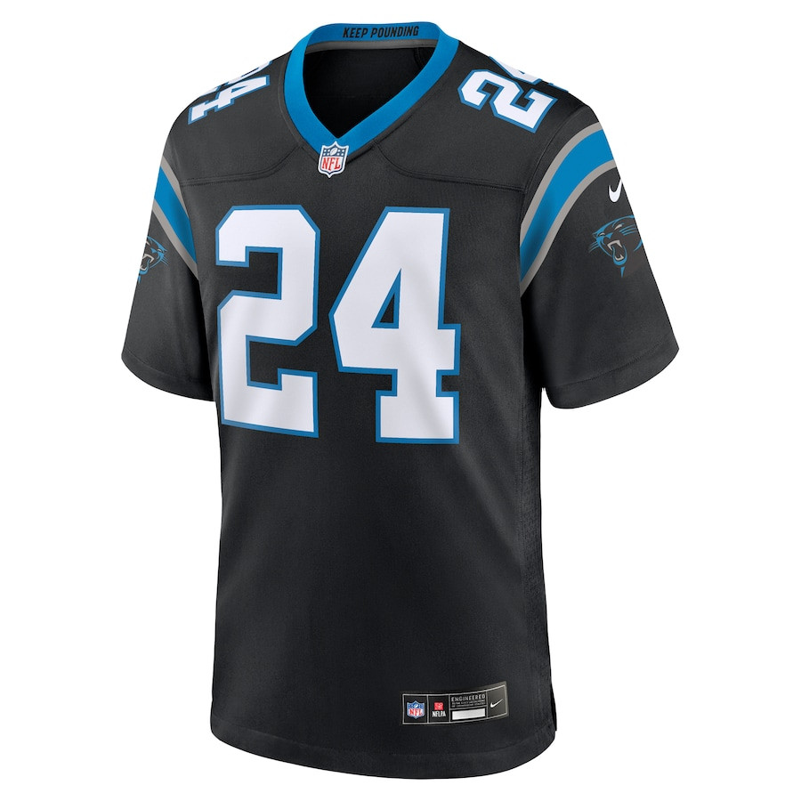 Jonathon Brooks 24 Carolina Panthers Game Black NFL Jersey Men's