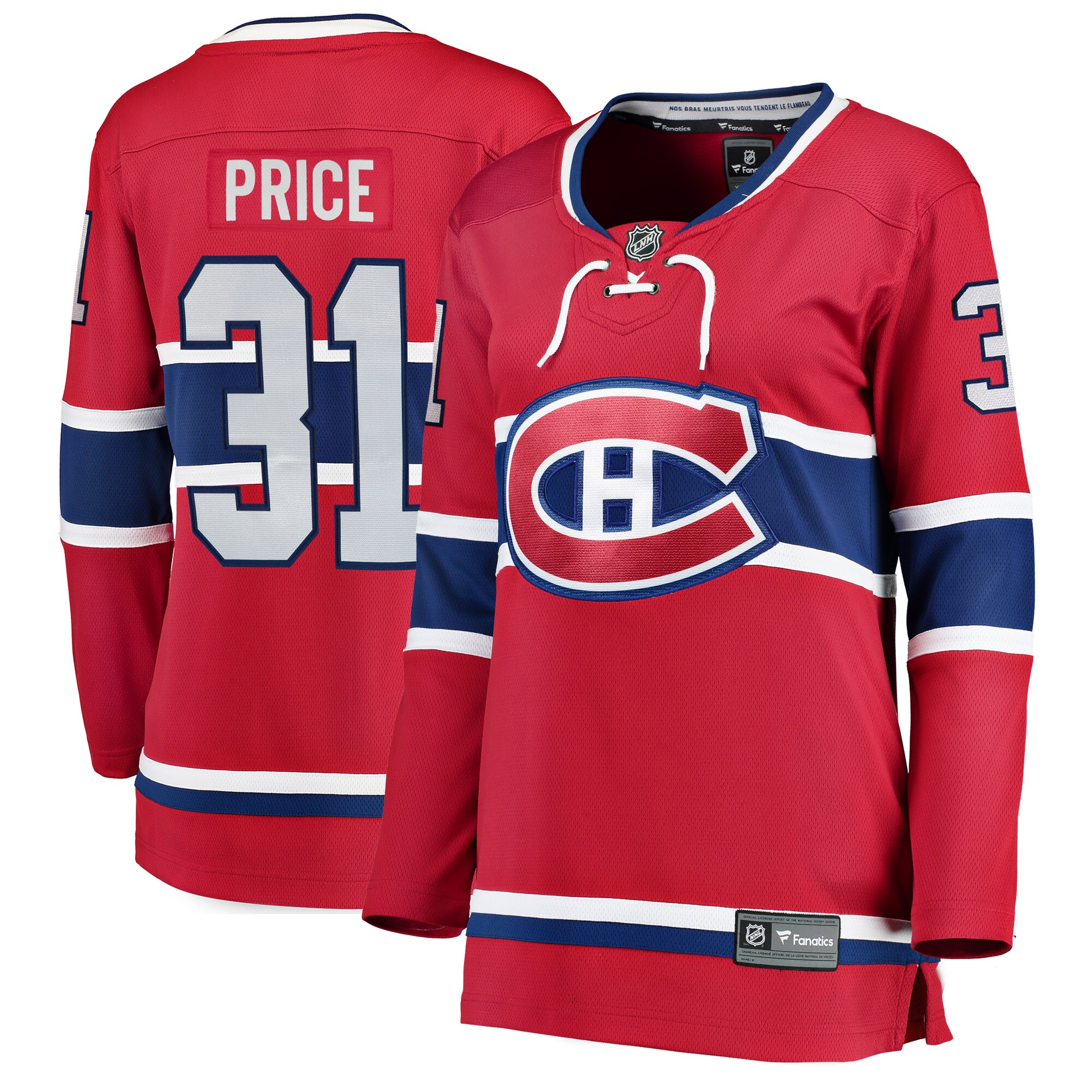Montreal Canadiens Carey Price Red Home Breakaway Player NHL Jersey Women's