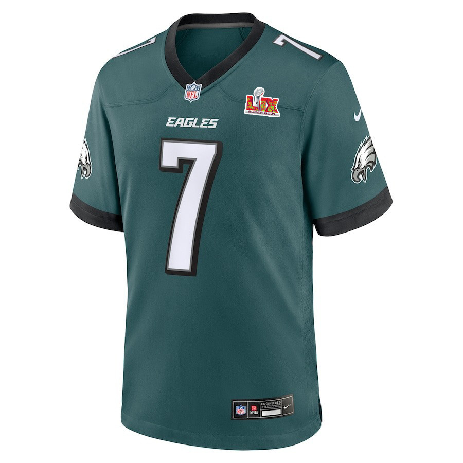 Kenny Pickett #7 Philadelphia Eagles Super Bowl LIX Midnight Green NFL Jersey Men's