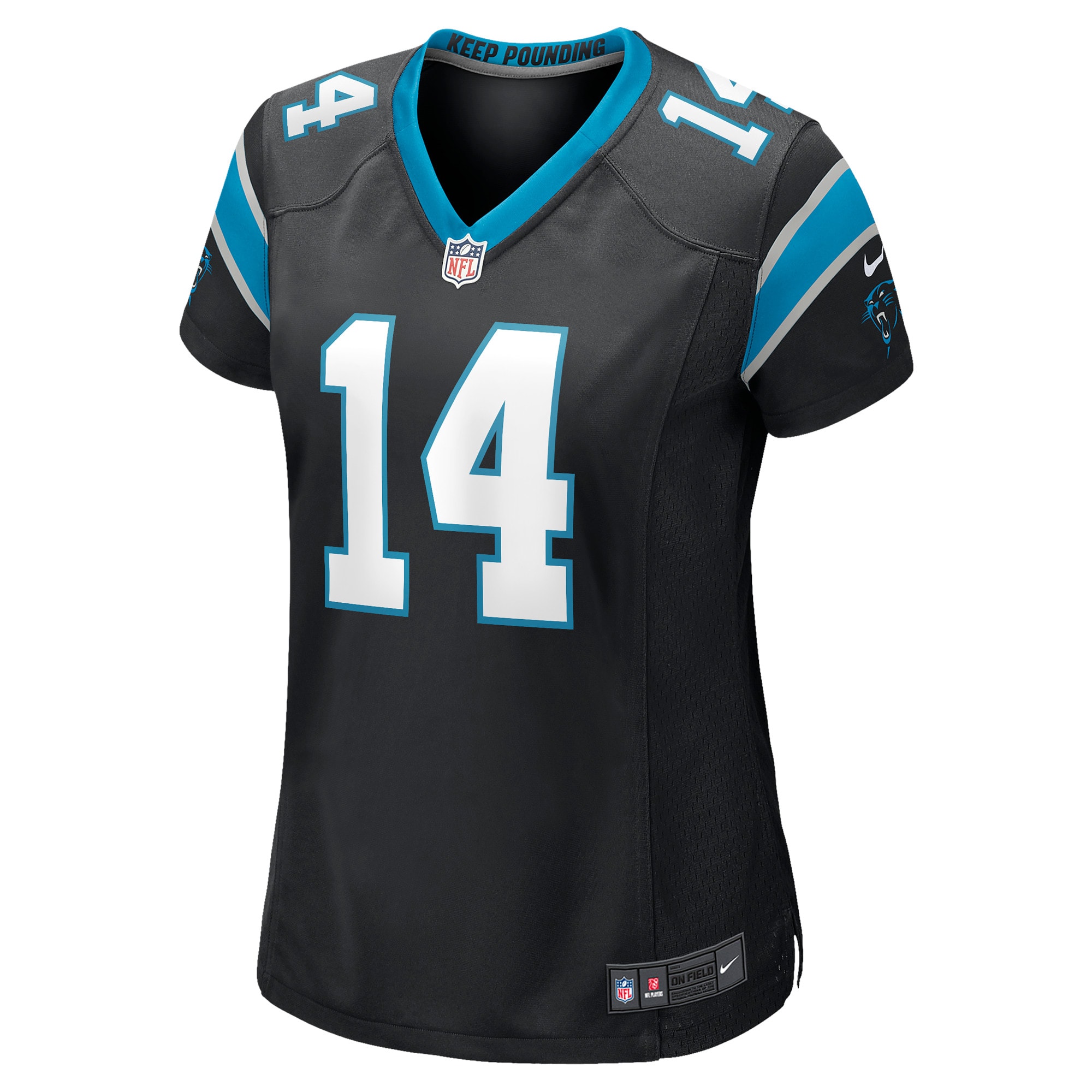 Carolina Panthers Sam Darnold Black Game NFL Jersey Women's