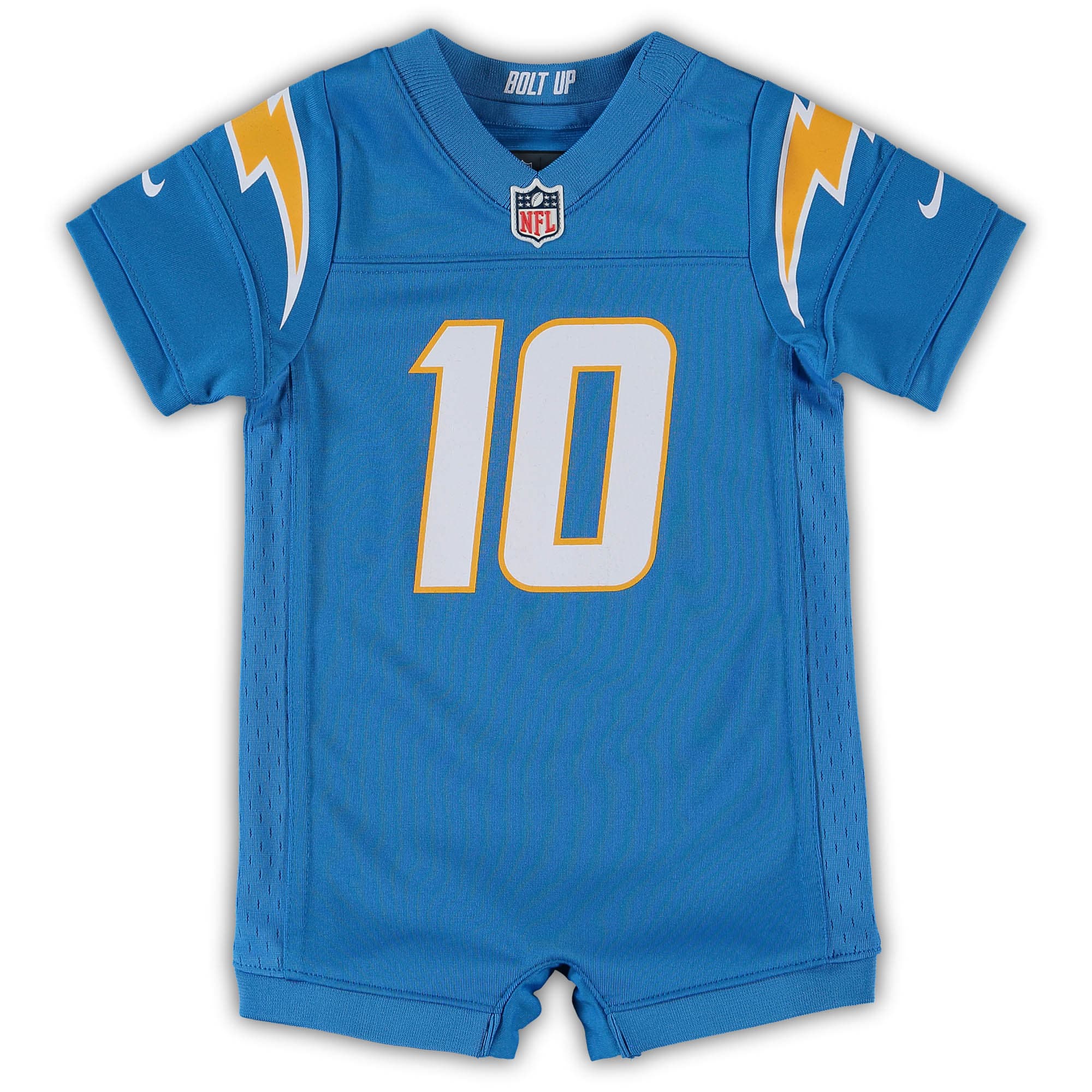 Infant Los Angeles Chargers Justin Herbert Powder Blue Game Romper NFL Jersey Men's