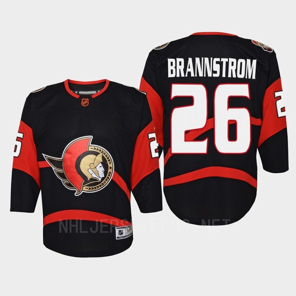 Erik Brannstrom 26 Ottawa Senators 2022 Special Edition 2.0 Retro Black NHL Jersey Youth