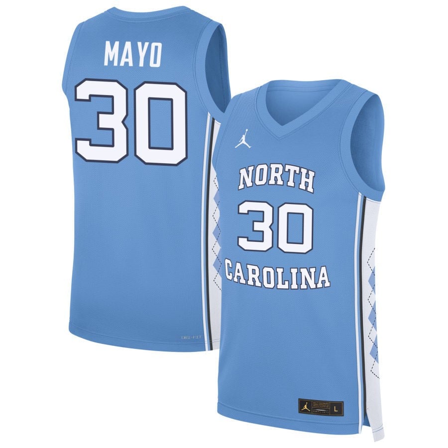 Dante Mayo 30 North Carolina Tar Heels Carolina Blue NCAA Jersey Men's