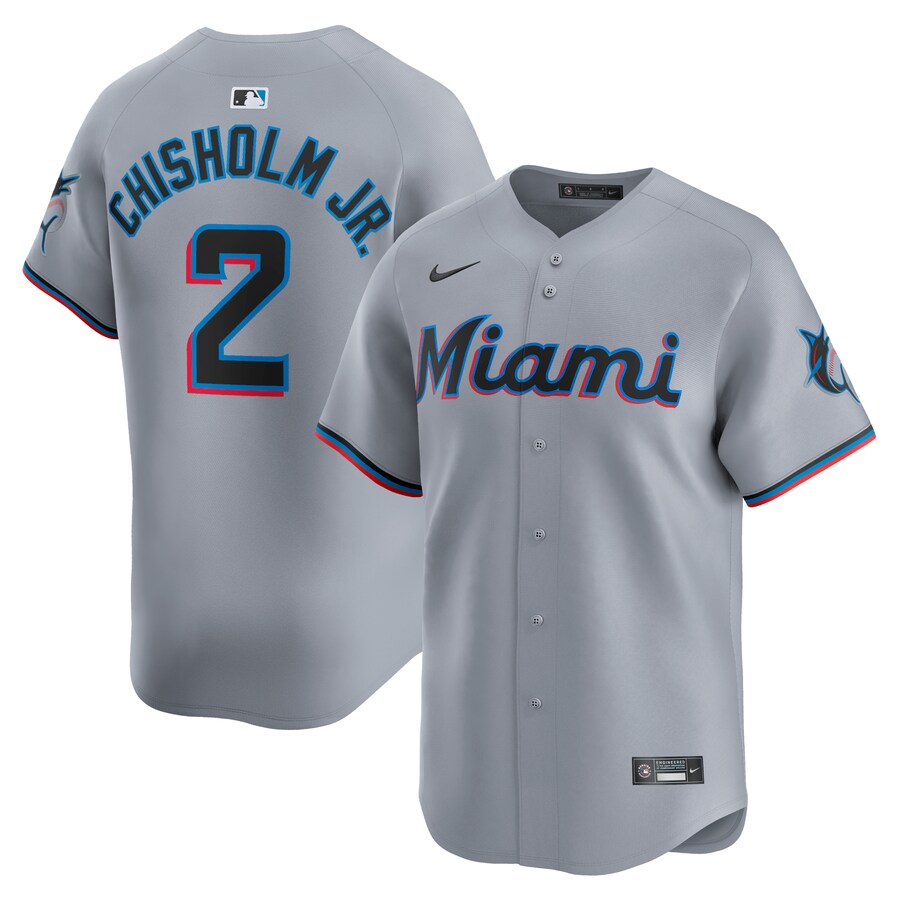 Jazz Chisholm Jr. Miami Marlins Road Limited Player Jersey Gray