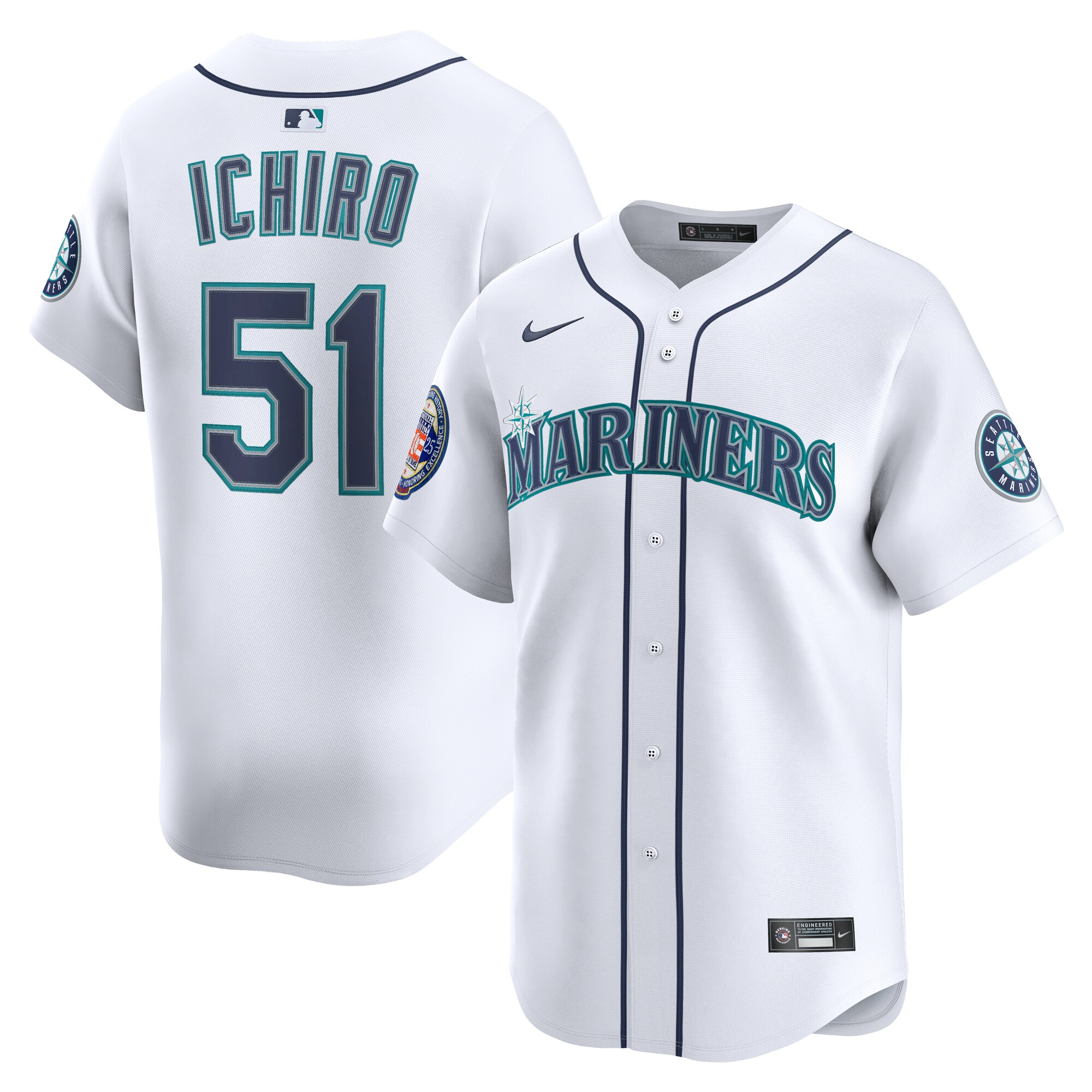 Seattle Mariners Ichiro Suzuki White 2025 National Hall of Fame Home Limited Player MLB Jersey Men's