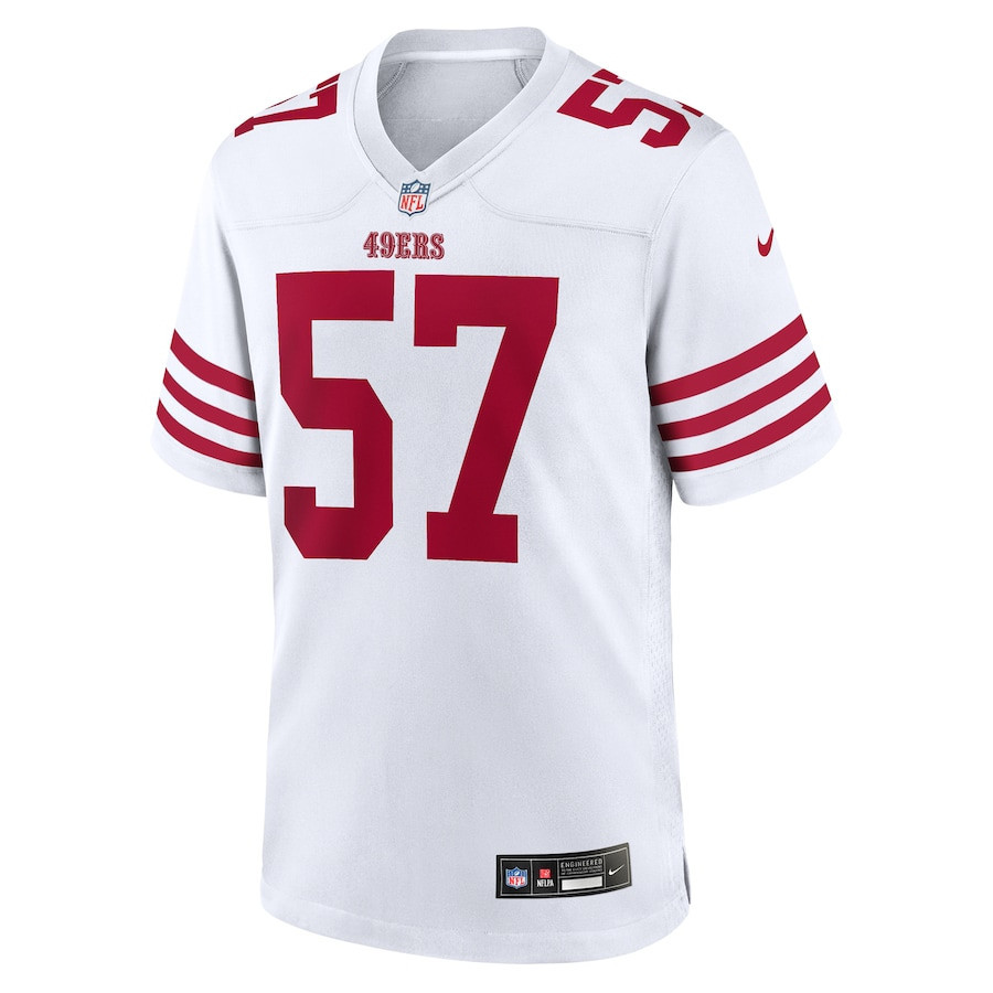 Dre Greenlaw 57 San Francisco 49ers Game White NFL Jersey Men's