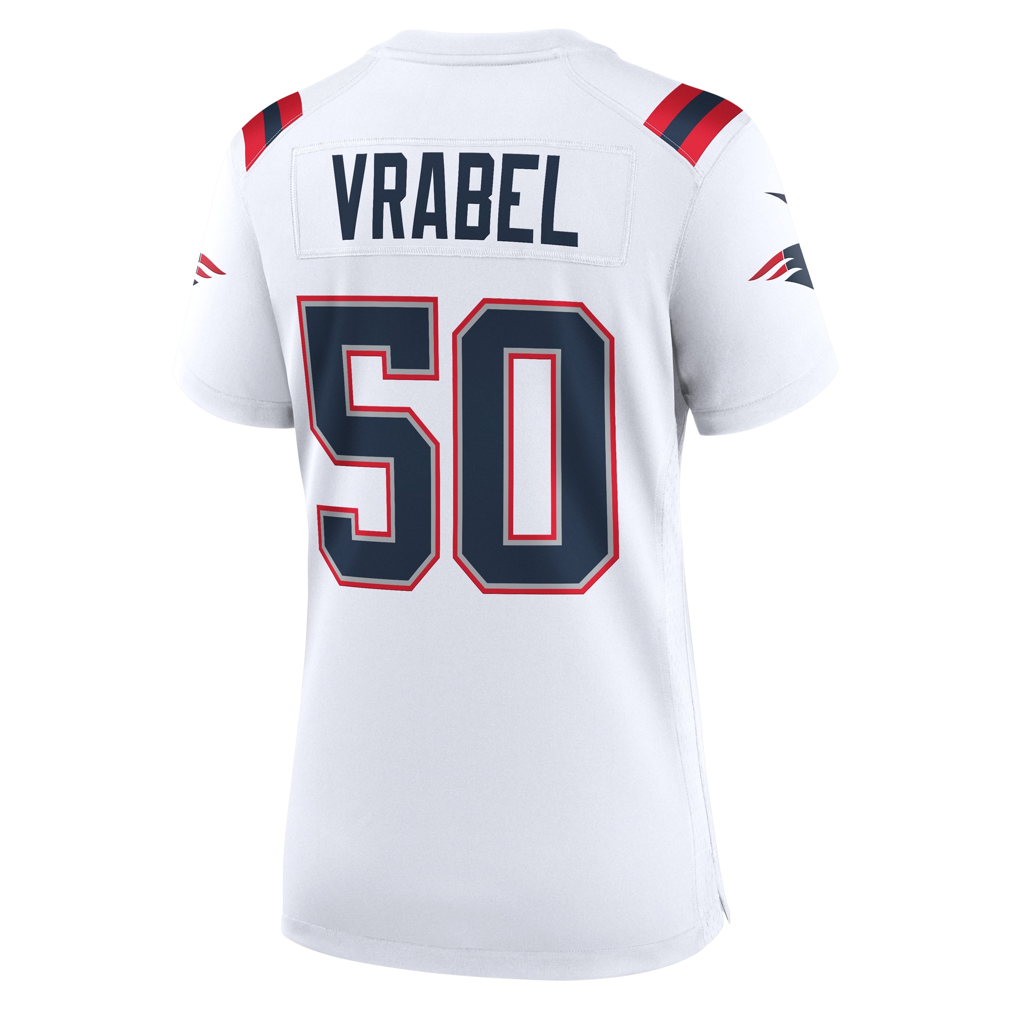 New England Patriots Mike Vrabel White Retired Player Game NFL Jersey Women's