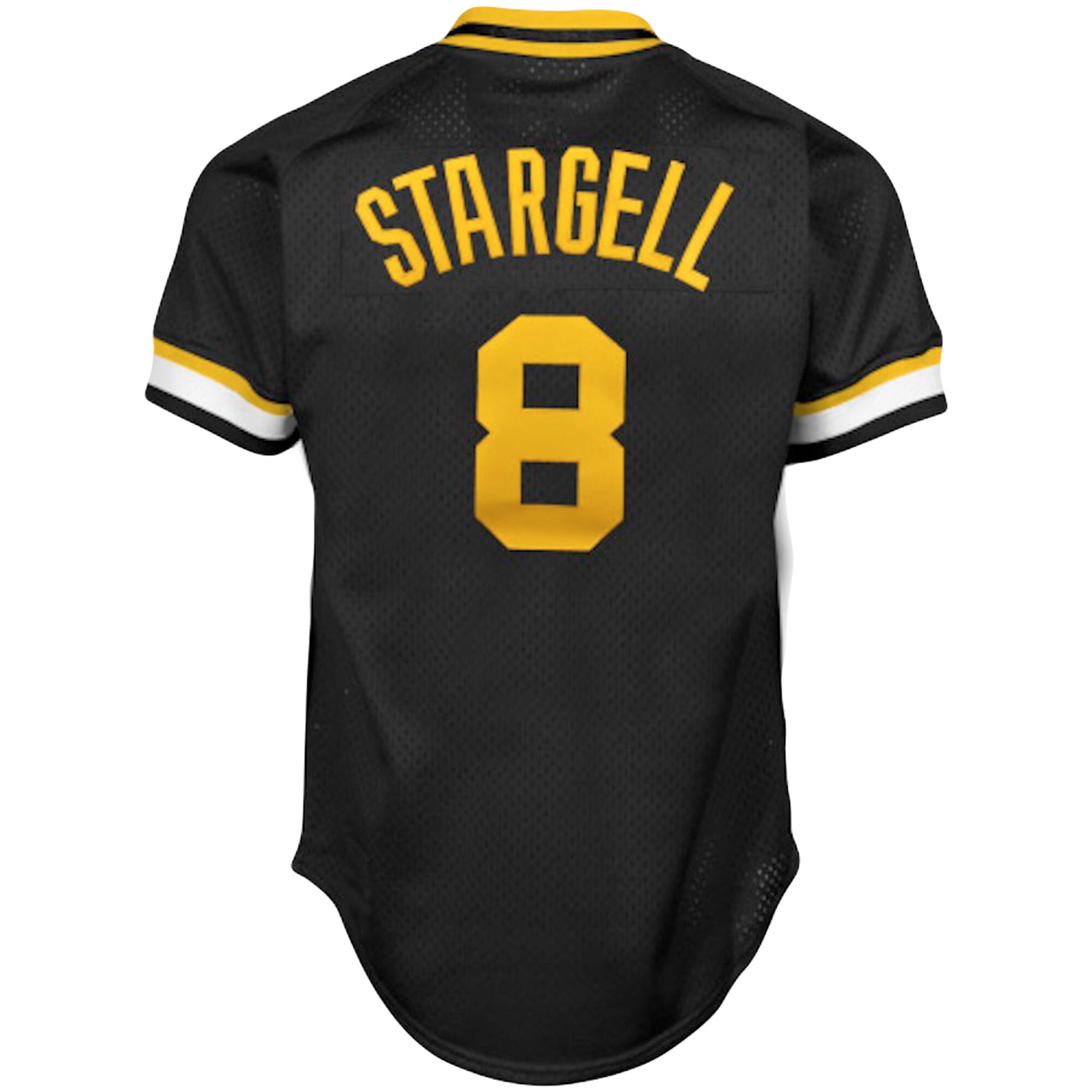 Pittsburgh Pirates Willie Stargell Mitchell Ness Black Cooperstown Collection Big Tall Mesh Batting Practice MLB Jersey Men's