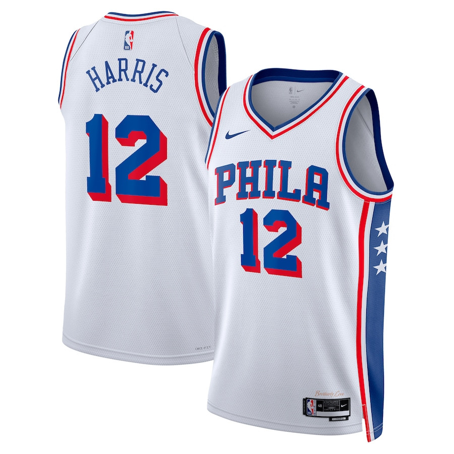 Tobias Harris 12 Philadelphia 76ers 2023/24 Swingman Association Editio White NBA Jersey Men's