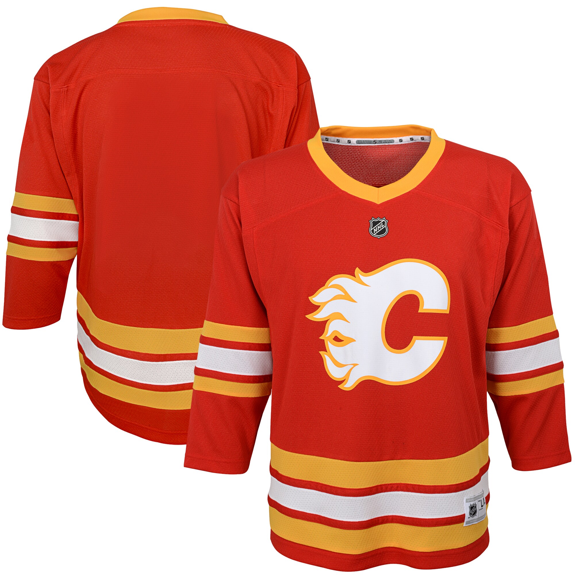 Calgary Flames Red Home Blank NHL Jersey Youth