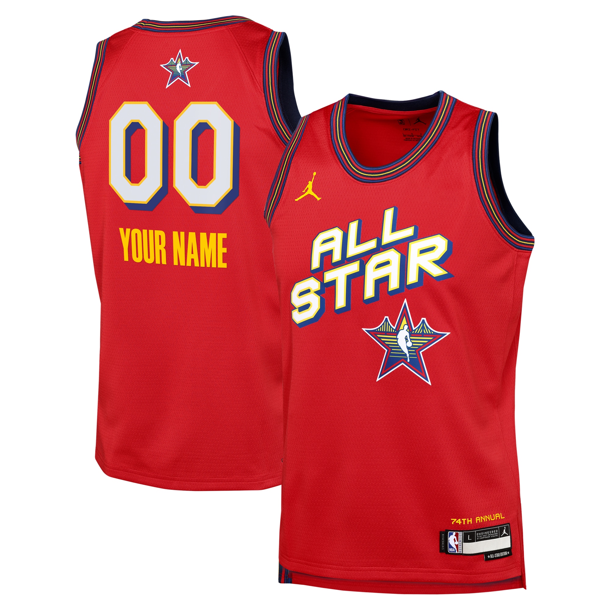 NBA Jordan Brand All Star 2025 Swingman Team Re NBA Jersey Youth