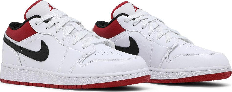 Air Jordan 1 Low GS White Gym Red 553560-118