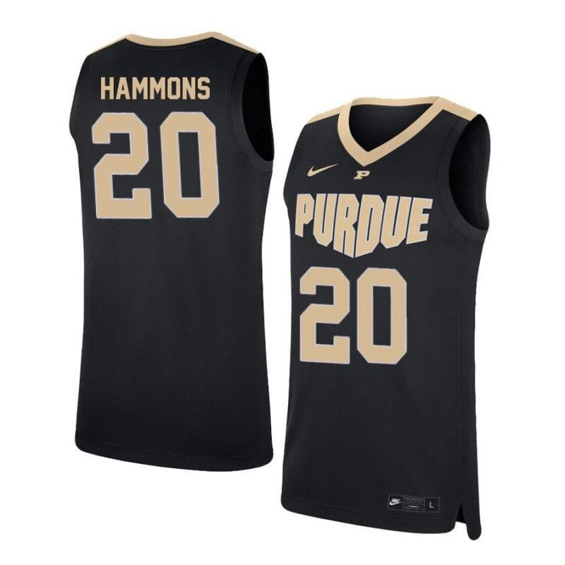 20 AJ Hammons Black Elite Purdue Boilermakers NCAA Jersey Men's