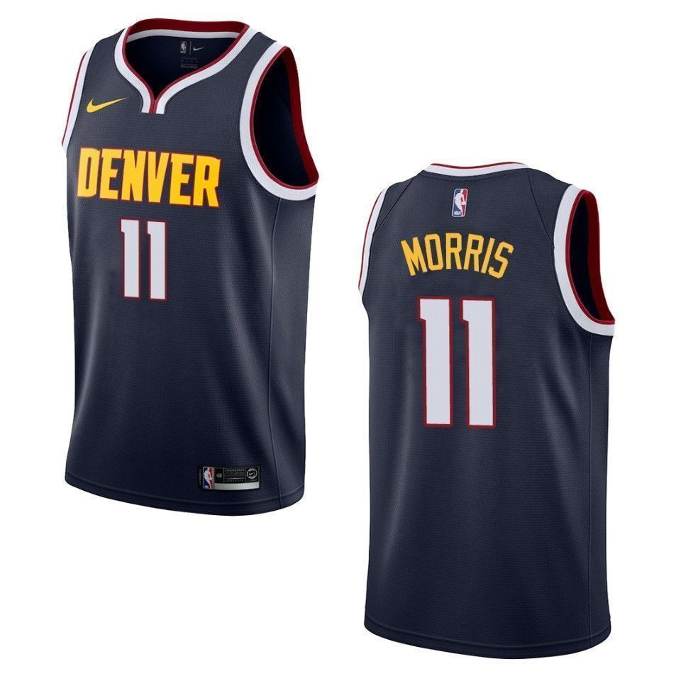 Denver Nuggets 11 Monte Morris Icon Swingman Navy NBA Jersey Men's