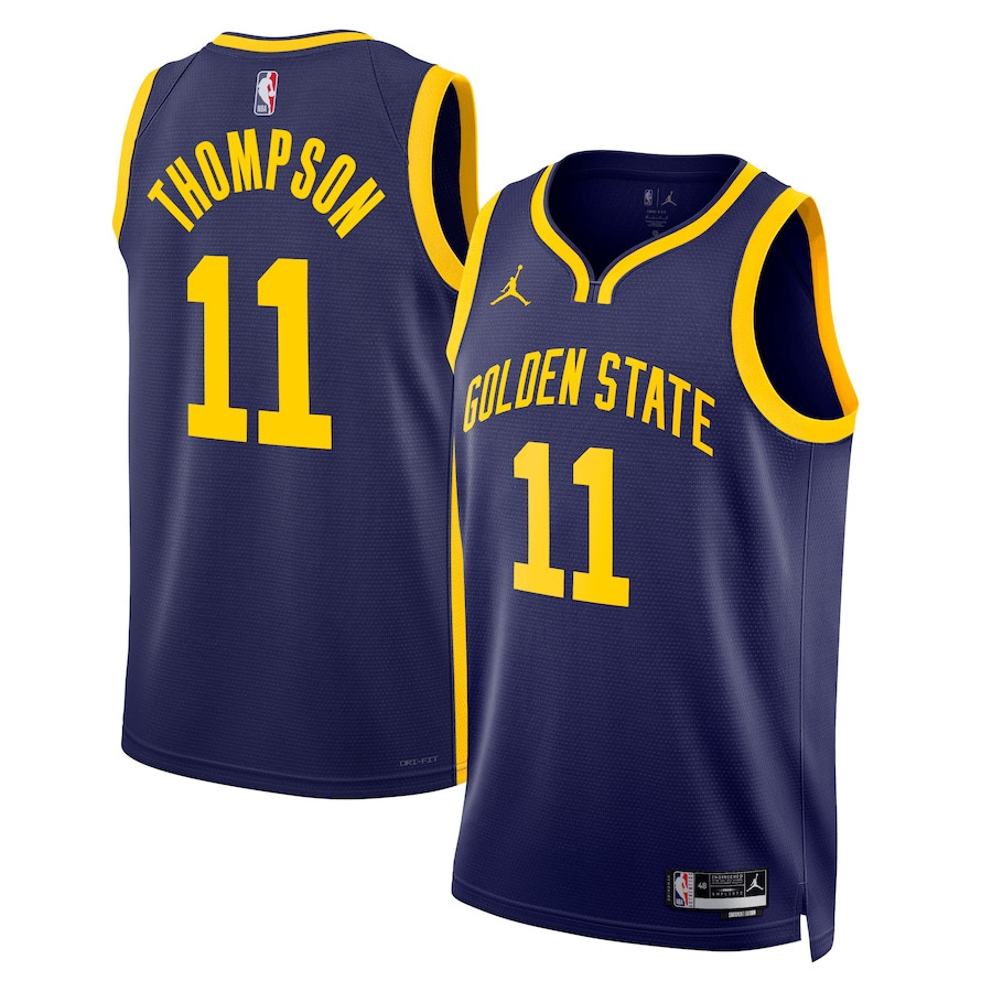 Klay Thompson 11 Golden State Warriors Unisex Swingman Statement Edition Navy NBA Jersey Unisex