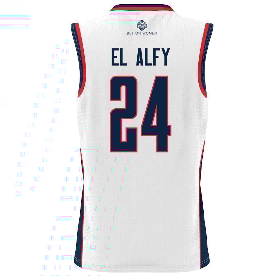 Jana El Alfy 24 UConn Huskies 2024 White Unisex NCAA Jersey Unisex