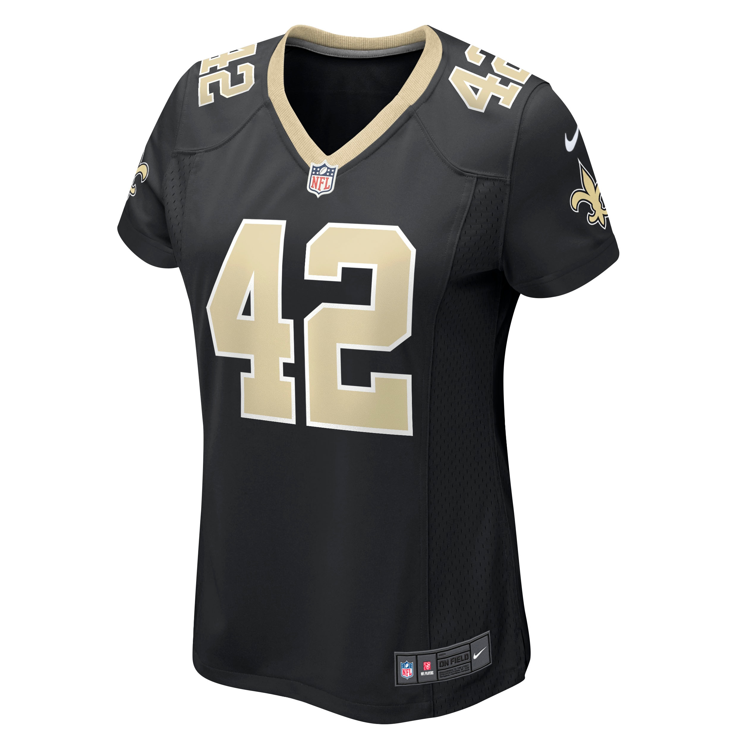 New Orleans Saints Chase Hansen Black Game NFL Jersey Women's