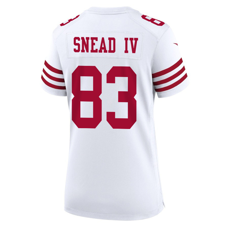 Willie Snead IV 83 San Francisco 49ers Super Bowl LVIII Patch Game White NFL Jersey Women's