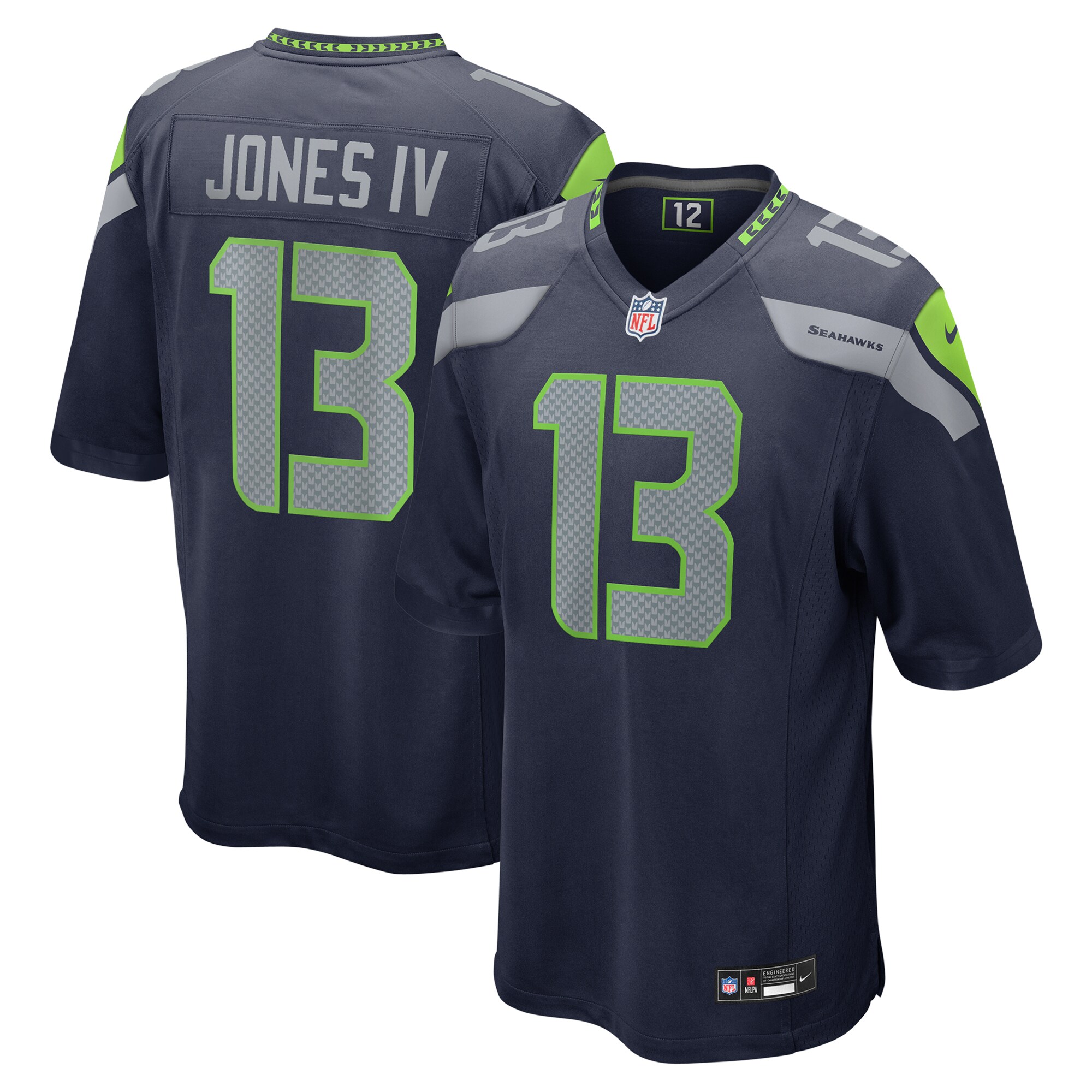 Seattle Seahawks Ernest Jones IV College Navy Game NFL Jersey Men's