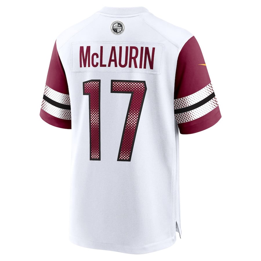 Terry McLaurin 17 Washington Commanders Game White NFL Jersey Men's