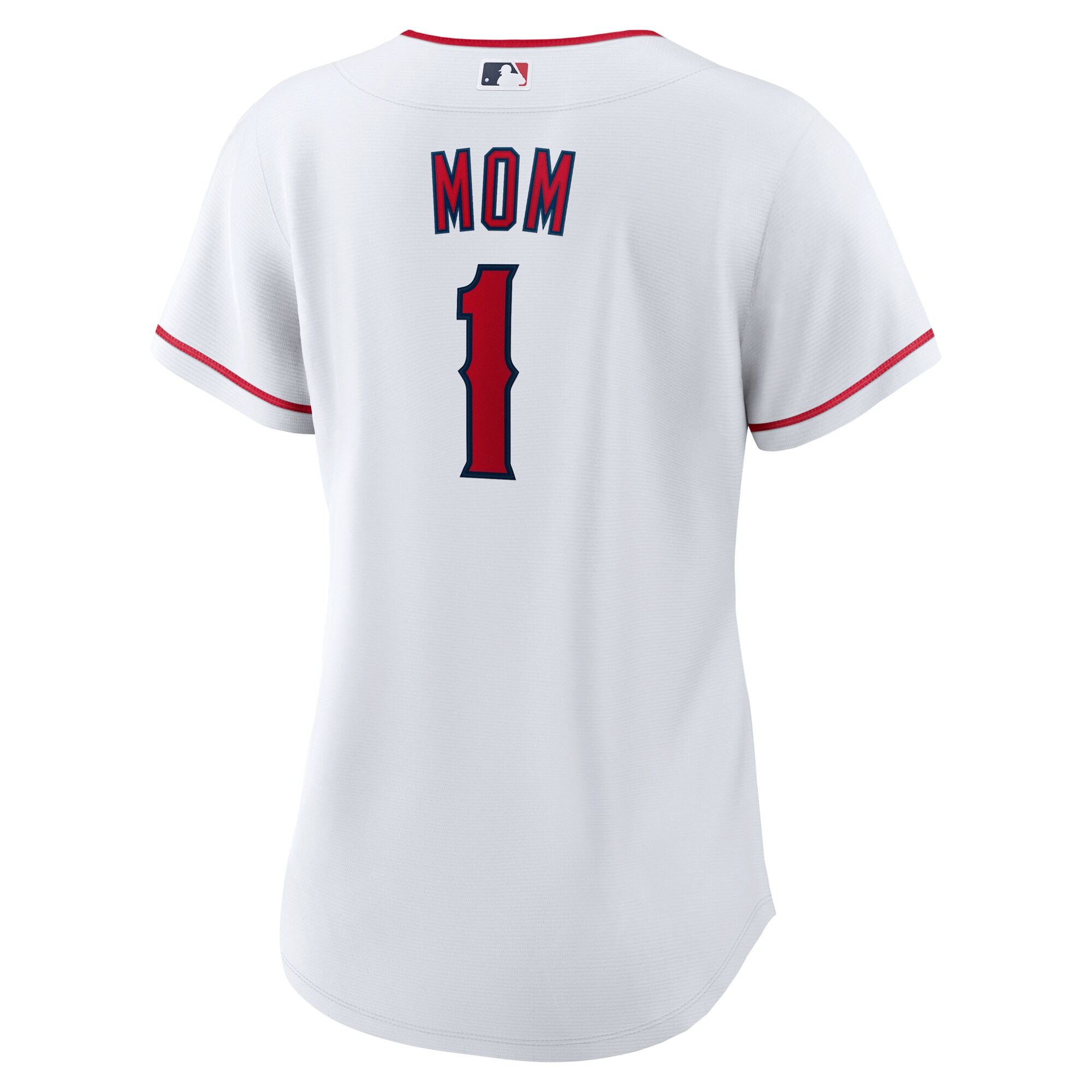 Los Angeles Angels White #1 Mom Home MLB Jersey Women's