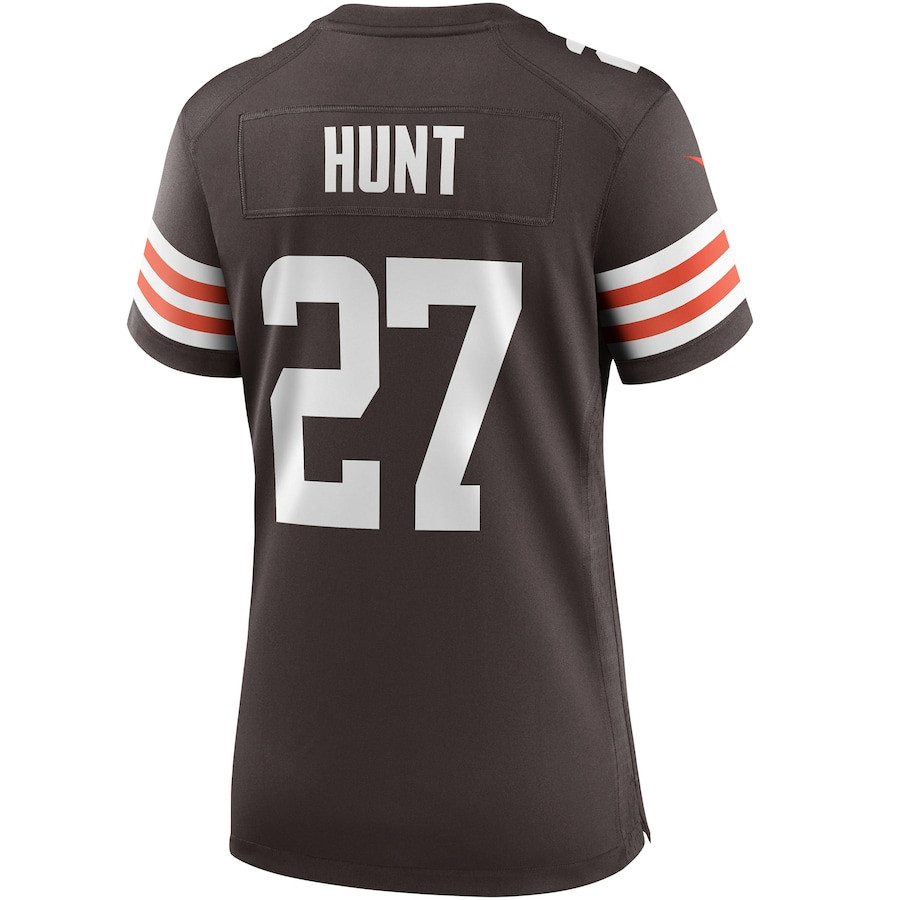 Kareem Hunt 27 Cleveland Browns Game Brown NFL Jersey Women's