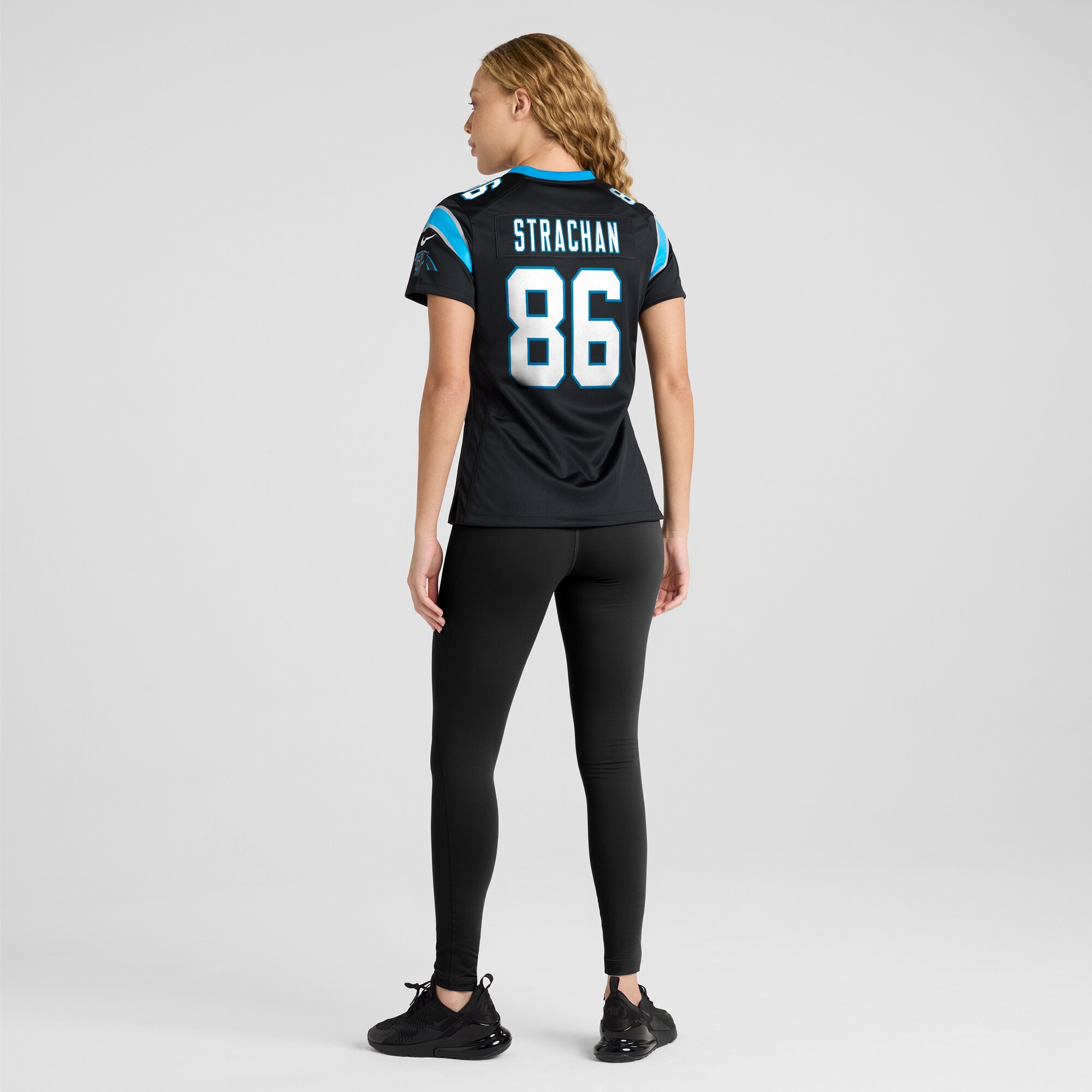 Carolina Panthers Mike Strachan Black Game NFL Jersey Women's