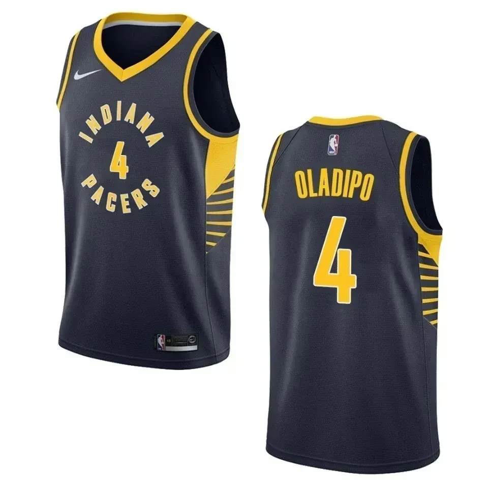 Indiana Pacers 4 Victor Oladipo Icon Swingman Navy NBA Jersey Men's