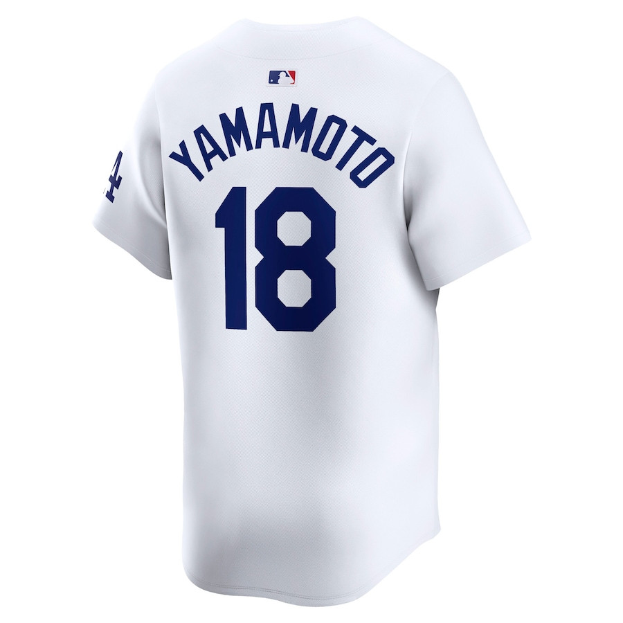 Yoshinobu Yamamoto 18 Los Angeles Dodgers 2024 World Series Home Limited Player White MLB Jersey Men's