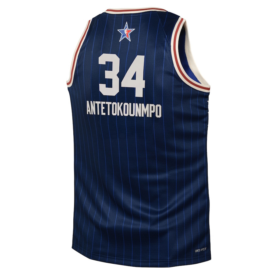 Giannis Antetokounmpo 34 2024 All Star Game Swingma Navy NBA Jersey Youth