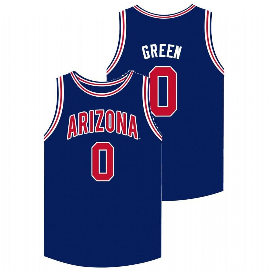 Arizona Wildcats 0 Navy Josh Green College NCAA Jersey Men's