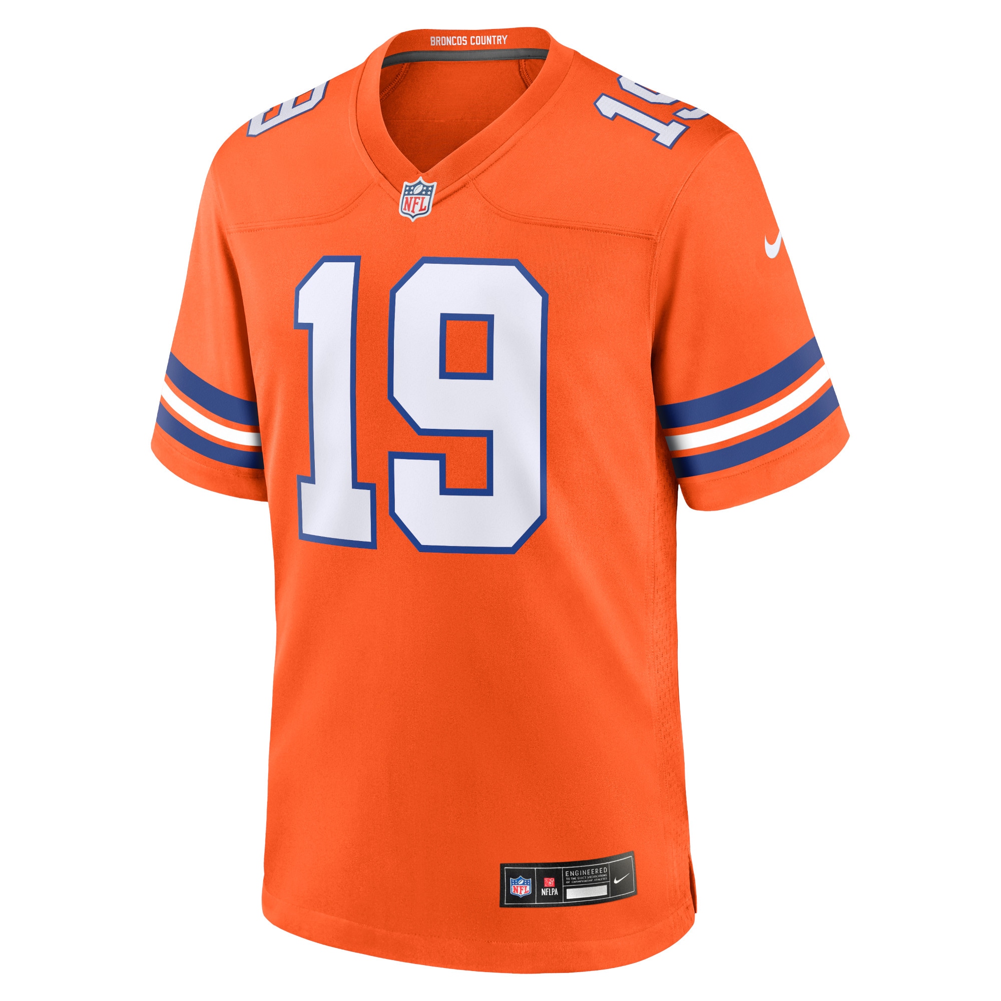 Denver Broncos Marvin Mims Jr Orange Mile High Collection 1977 Throwback Player Game NFL Jersey Men's