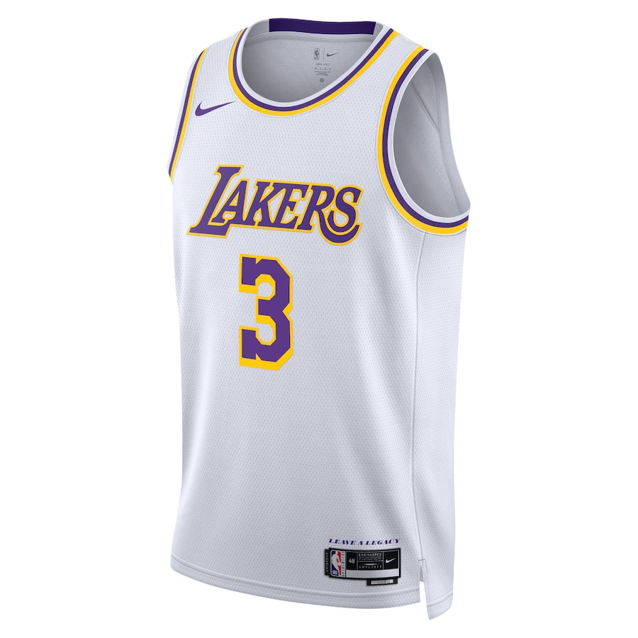 Anthony Davis 3 Los Angeles Lakers Unisex Swingman Association Editio White NBA Jersey Unisex