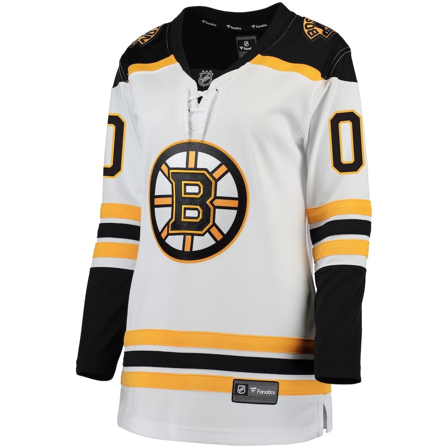 Boston Bruins Away Breakaway Custom Women, White NHL Jersey Women's
