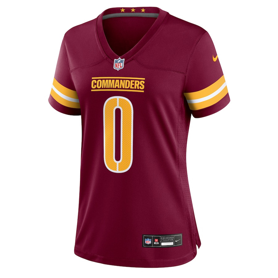Mike Sainristil 0 Washington Commanders Game Burgundy NFL Jersey Women's